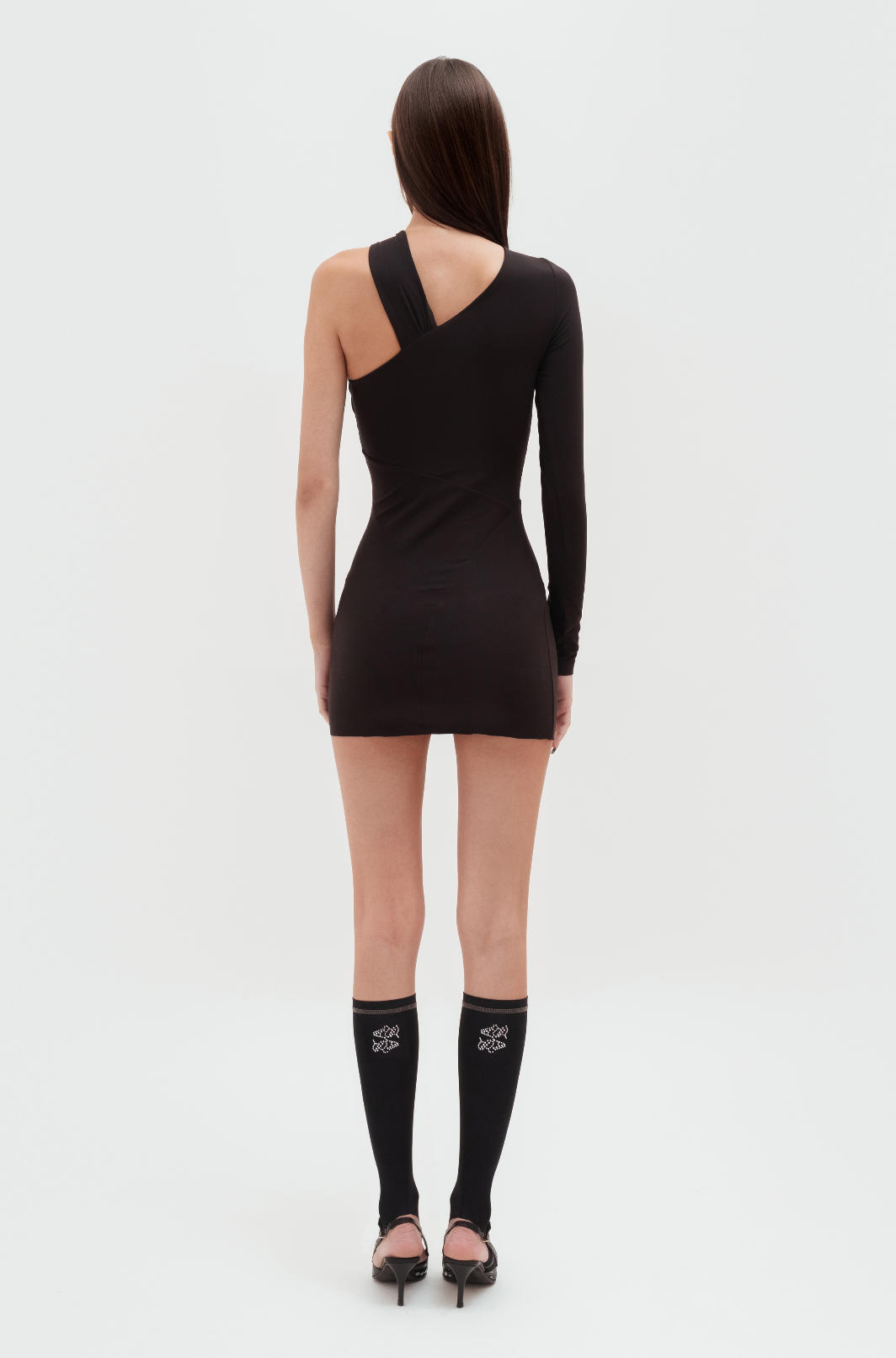 Asymmetric Draped Mini Dress sandasimona Asymmetric Draped Mini Dress sandasimona