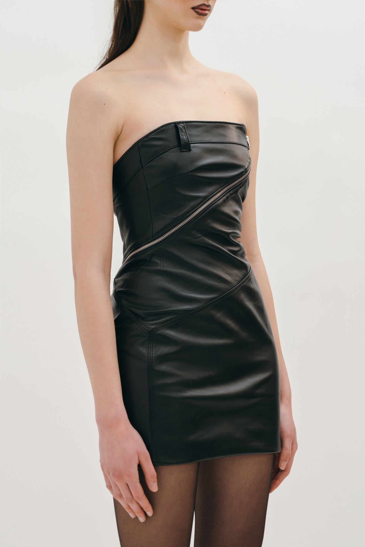 Leather Zip Dress