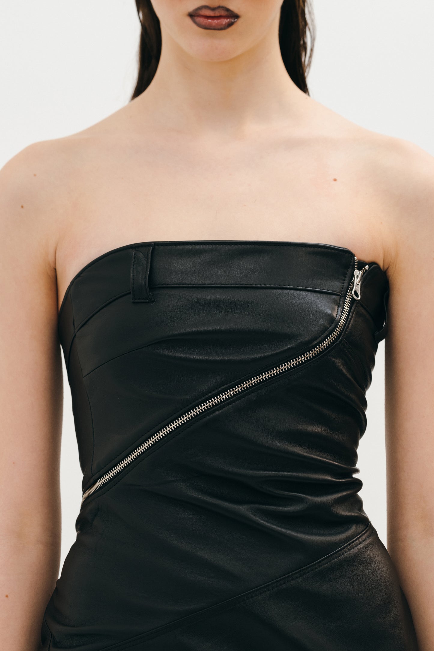 Leather Zip Dress