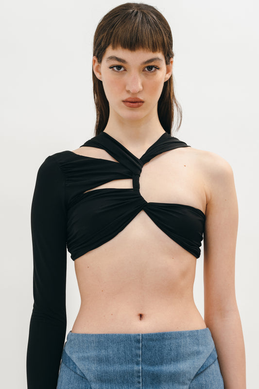 Draped signature top