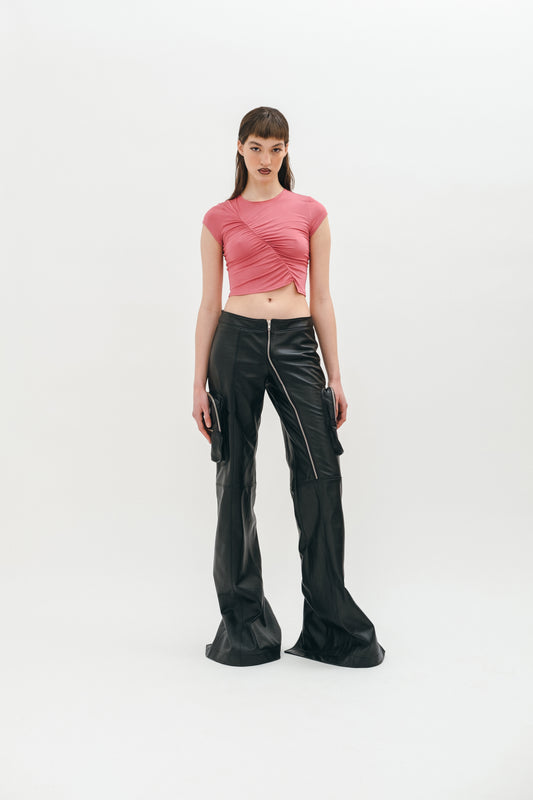 Cargo Leather Pants